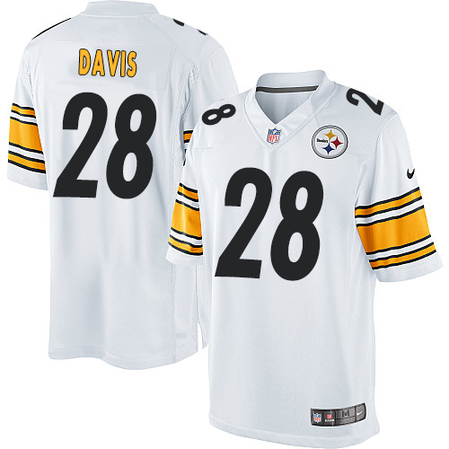 Youth Elite Sean Davis Nike Jersey White Road - #28 NFL Pittsburgh Steelers